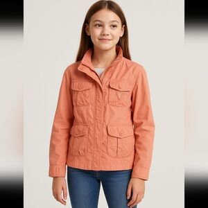 Vintage Guess 1981 Girl's Cotton Utility Military Jacket Shacket XL 16